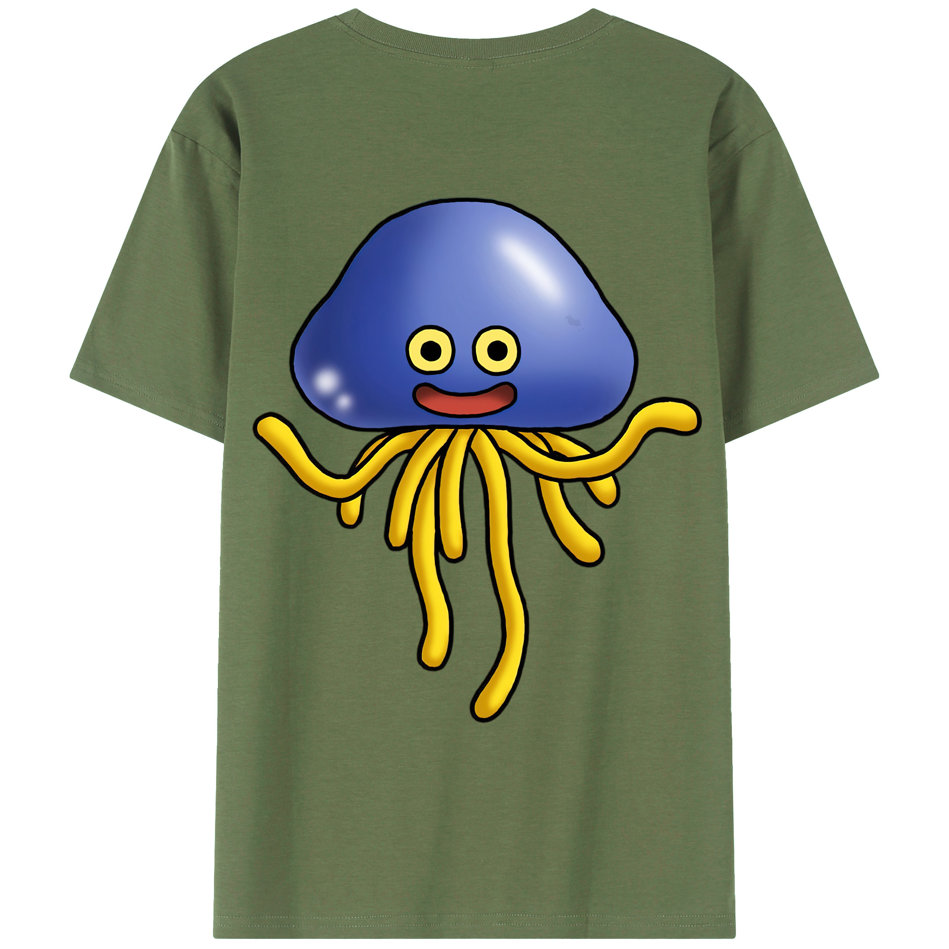 （画像用） ドラゴンクエスト Doragon Kuesuto Dragon Quest 綿100％ メンズ半袖Tシャツ（バックプリント） 通気性